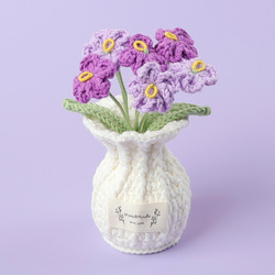 Vase blanc "Ne m'oublie pas" - dégradé violet
