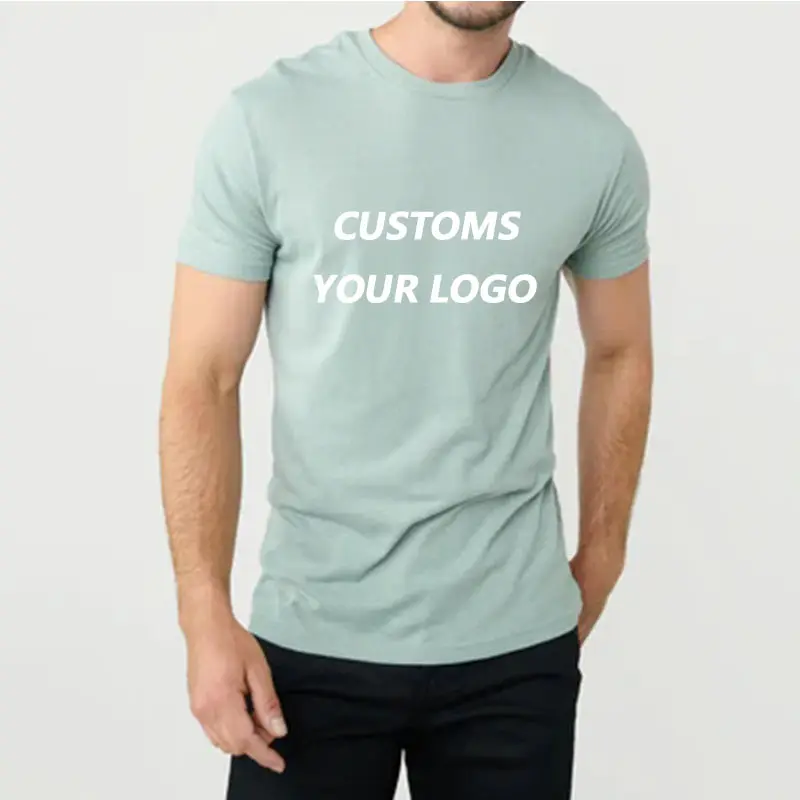 Camiseta personalizada masculina plus size 100% algodão, camiseta de grandes dimensões, camiseta com logotipo de marca, camiseta personalizada