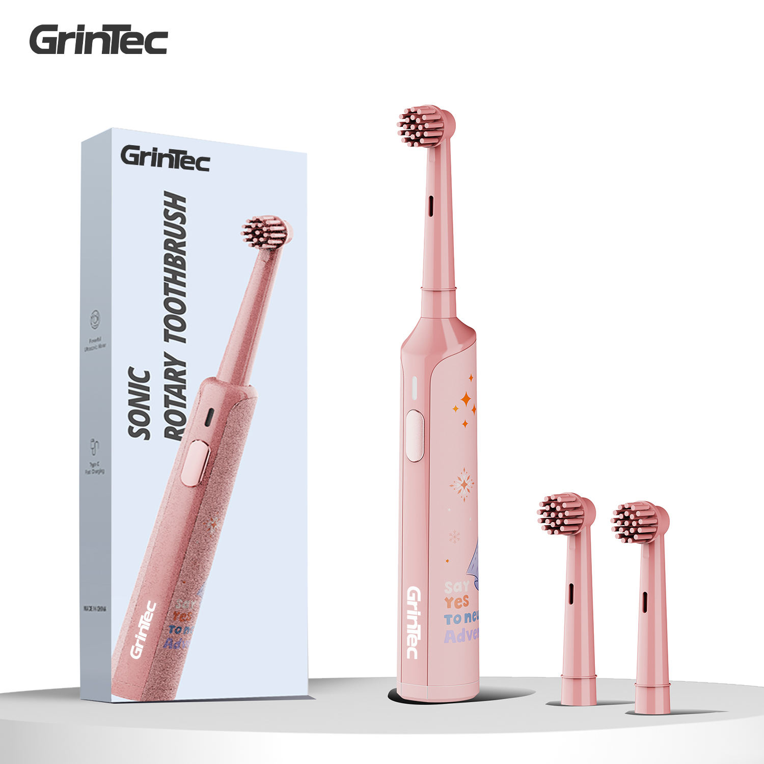 Pink with 2 brush heads