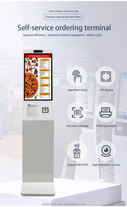 32-дюймовый сенсорный киоск самообслуживания с LED-экраном, POS-терминал, SDK, сканер QR-кодов, считыватель штрих-кодов, принтер, платежные решения, напольный - Product Image 5