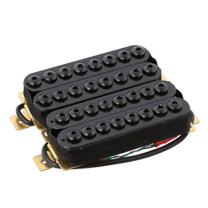 Juego de 2 pastillas humbucker de guitarra eléctrica de cuello y puente de 8 cuerdas con tornillo ajustable hexagonal - Product Image 2