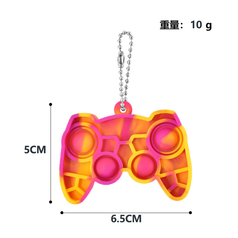 Handle key chain-no 7 pink yellow