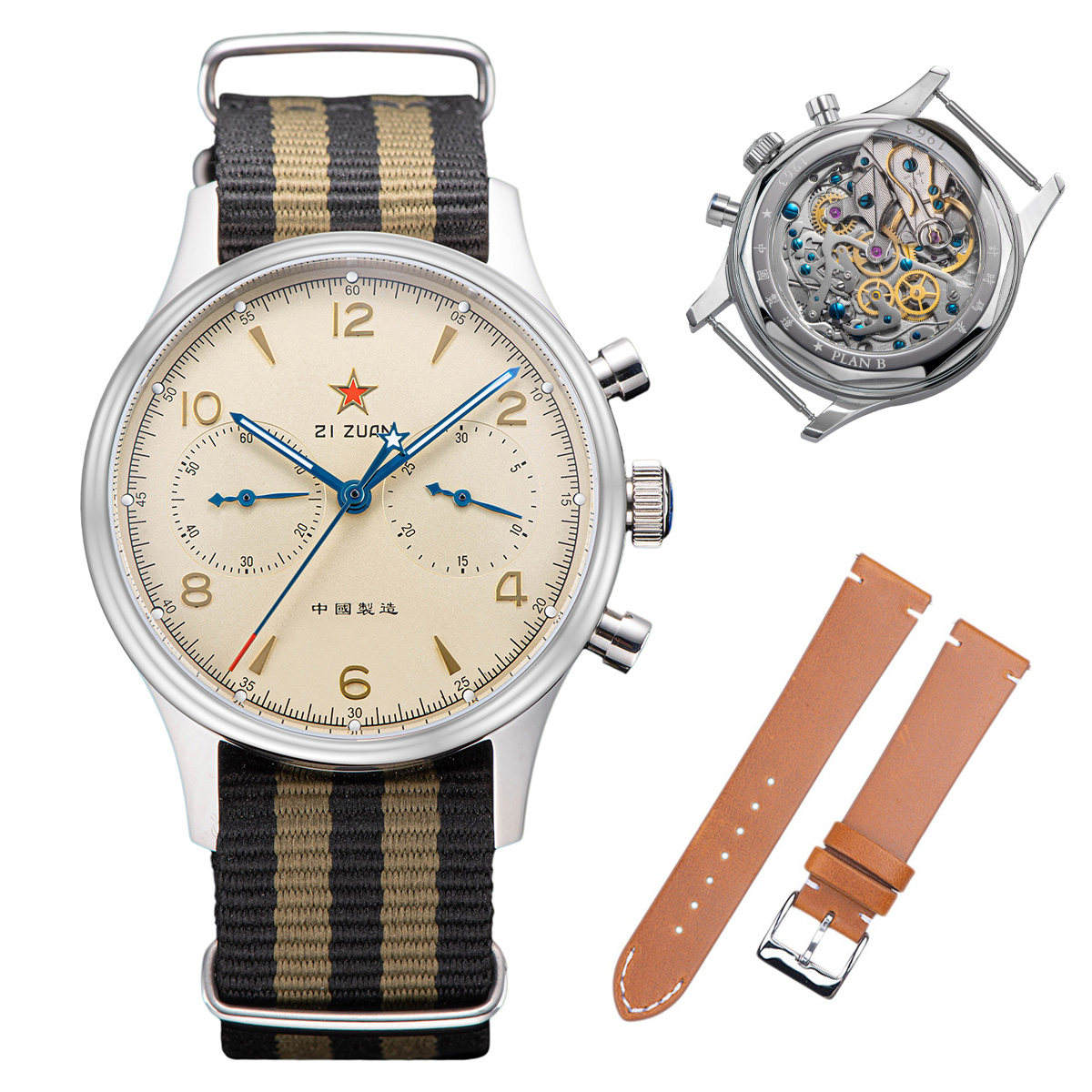 คอห่านเรืองแสงแซฟไฟร์สีน้ำตาลขนาด 40 มม