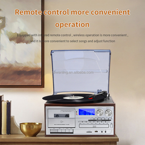 Multi Vinyl Turntable Player with CD Player <strong>USB</strong> SD Record AUX <strong>Input</strong> Radio and Cassette Function - Product Image 5