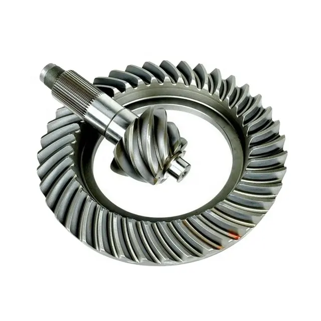 Differential crown wheel and pinion gears steel material cnc machined parts bevel gear parts