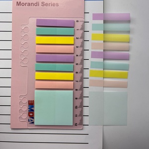 China moda promoción personalizada cuaderno autoadhesivo pegatina de color marcapáginas Bloc de notas conjunto de notas adhesivas transparentes