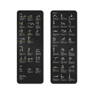 Pozlar baskılı kas gücü ile öğretim Yoga Mat-24 Yoga pozlar ve 21 germek-kaymaz TPE eko egzersiz Mat - Product Image 6