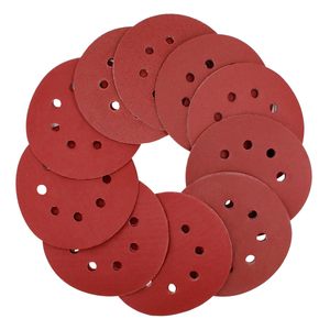 最高品質の150mmサンドペーパー6インチベルクロ<span class=keywords><strong>10</strong></span>穴60-180グリット225mmディスクサンディングディスク