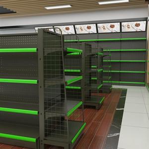 Minimarket scuola per tutti i giorni scaffali Gondola scaffali per negozio Display al dettaglio mensola perforata