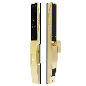 WINFREE SMART New Style Slim Aluminium Narrow Profile Fingerprint 3D Face Card <strong>Key</strong> Passcode Tuya Wifi Smart Door <strong>Lock</strong> - Product Image 1