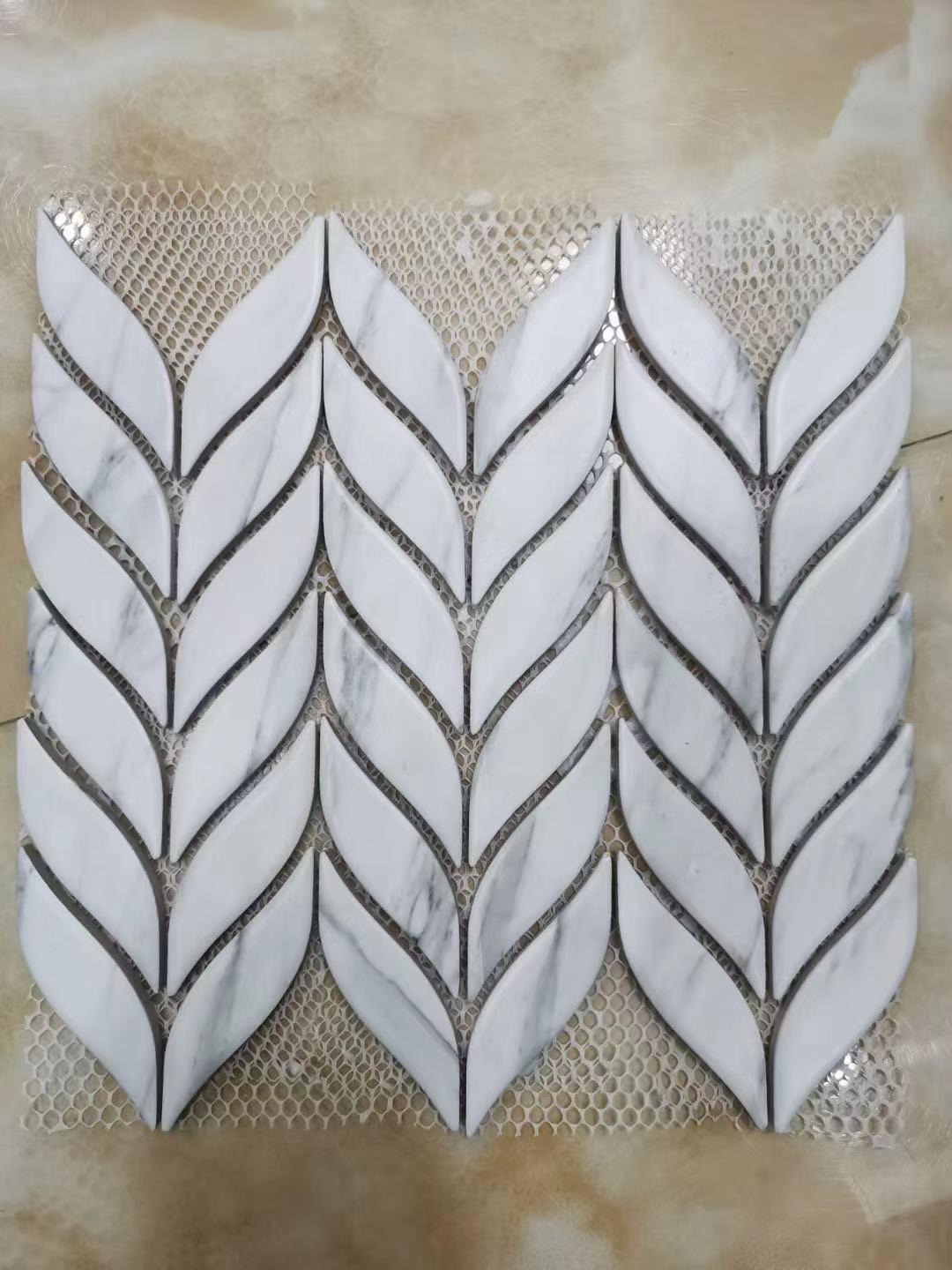 Swimming Pool White Blackish Green Ice Crack Ceramic Mosaic Wall Tiles For Bathroom