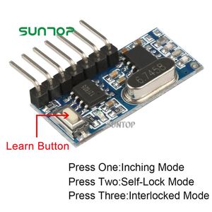 433 mhz RF ricevitore di apprendimento codice decodificatore modulo 433 mhz Wireless 4 canali di uscita Kit per il controllo remoto 1527 codifica - Product Image 4
