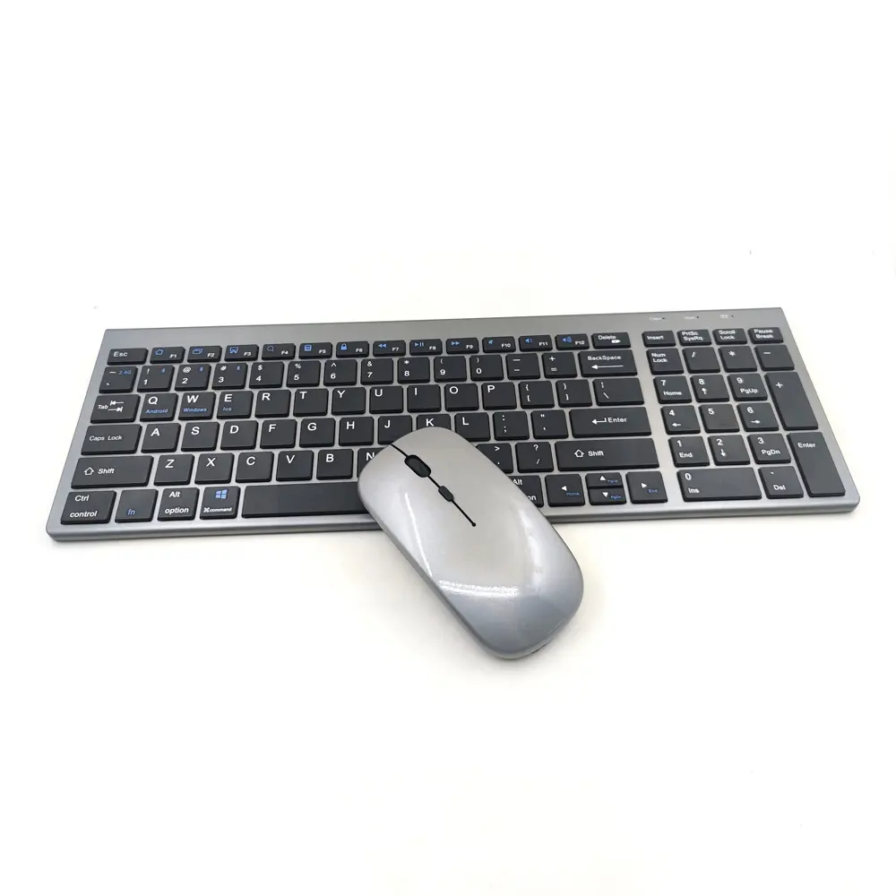 2.4G Wireless Tastatur und Maus Combo,Bluetooth 5.0 Silent Wireless Tastatur und Maus Combo