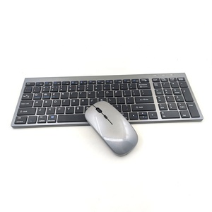 Combo de teclado y ratón inalámbricos 2,4G, combinación de teclado y ratón inalámbricos silenciosos Blue 5,0