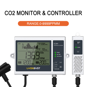 Controlador de CO2 Temperatura de invernadero, controlador de humedad y CO2 Controlador de humedad del sensor remoto para tiendas de cultivo - Product Image 2