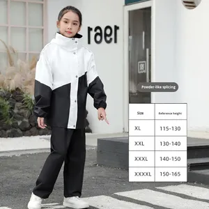 Trường tiểu học sinh viên không thấm nước đầy đủ-chia Áo Mưa Quần đặt trẻ em của mưa cho Poncho cho cho chàng trai cô gái bán buôn - Product Image 1