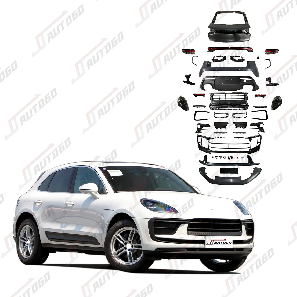 Kit carrozzeria vendita calda di fabbrica per Porsche Macan 14-18 2.0T 3.0T S 3.6T Turbo GTS aggiornamento 2020 + 20 + gruppo paraurti stile