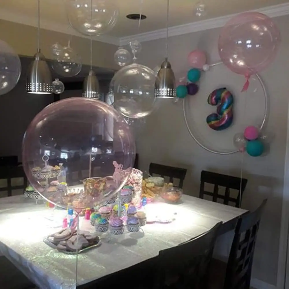 उच्च गुणवत्ता वाले टीपीयू हीलियम स्टफिंग नए आगमन पारदर्शी रंग बोबो बैलून साफ़ बुलबुला गुब्बारे