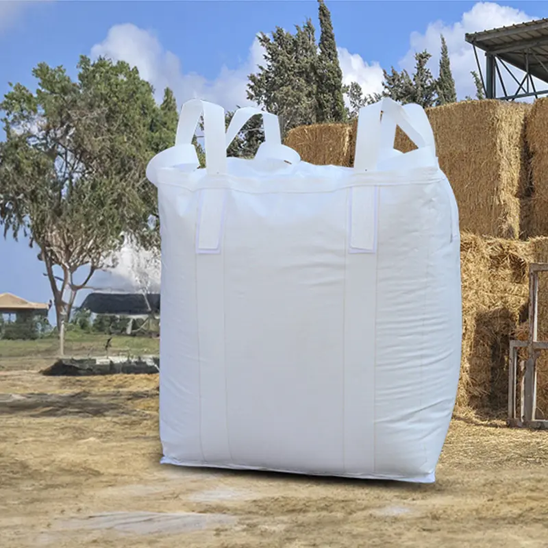 Saco grande Jumbo a granel 500kg 1000kg 1200kg 1500kg 2000kg Saco quadrado Fibc de 1 Ton 2 Ton Dimensão para venda