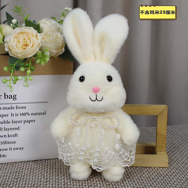 Jupe en organza perlé lapin 23cm