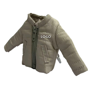 新款设计毛绒钥匙扣玩具定制可爱迷你羽绒服钥匙扣吊坠玩具 - Product Image 2