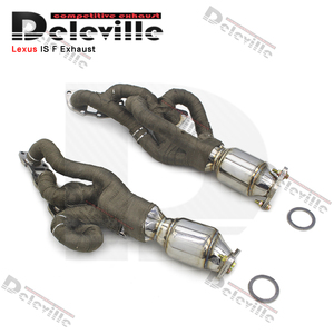 レクサスISF/IS F 5.0 2007-2014オートレーシングスポーツステンレス鋼排気システムマニホールドヘッダー用ファクトリーキャットパイプヘッダー