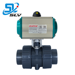 DN15 DN20 DN32 DN40 DN50 DN65 PVC CPVC UPVC PVDF PP PPH นิวเมติก True Union PVC วาล์ว63มม. - Product Image 4