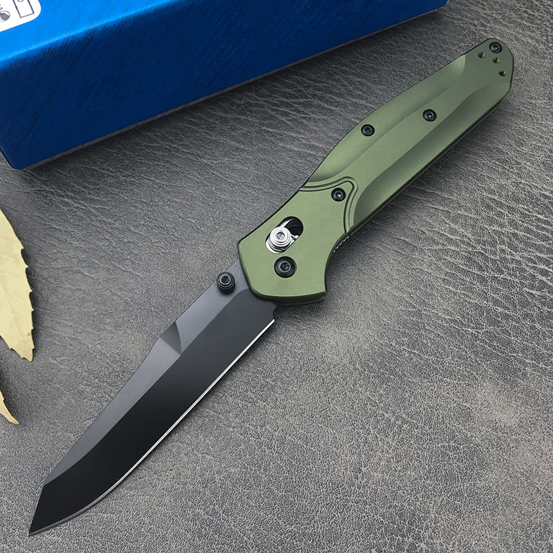 Lame noire à manche vert