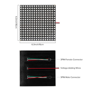 Pannello luminoso Ws2812b a colori DC5V 8x32 16x16 8x8 matrice led rgb flessibile indirizzabile individualmente digitale - Product Image 4