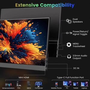 18.5&quot; Smart Portable Monitor Z18TV PRO with Google TV Touch Screen Display for <strong>Mini</strong> PC Laptop Phone <strong>Xbox</strong> PS4 PS5 Switch