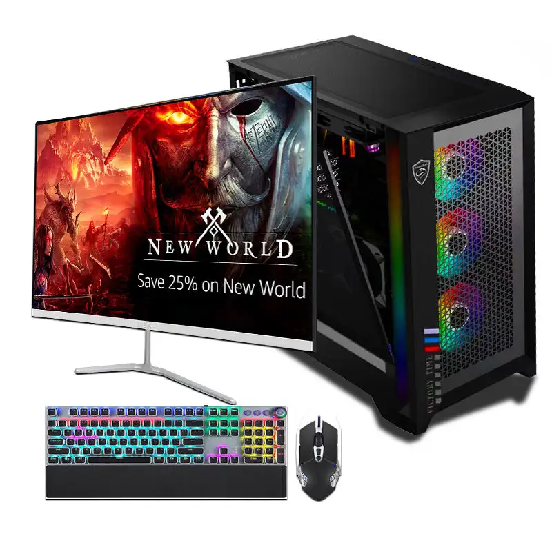 Fabriek Oem/Odm Desktop Host Core I5 I7 I9 Cpu 8G Ram 256Gb 512Gb Ssd Hdd Gaming Desktop Computer Met Grafische Kaart