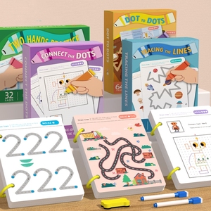 Excelente práctica Aprender a escribir patrones Dibujo Líneas Formas Pluma Control Trazado Libro DE TRABAJO PARA NIÑOS - Product Image 2