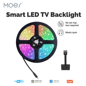 TV PC arka işık şeridi işık kiti Sync ekran Tuya WiFi Alexa bilgisayar ile çalışır <span class=keywords><strong>Xbox</strong></span> 4K için LED akıllı ortam TV arkaplan ışığı