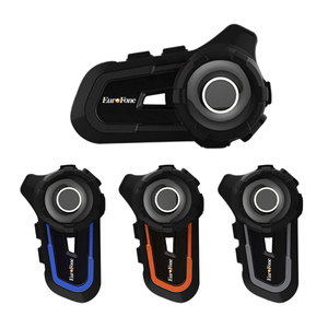 Soporte 2 jinetes sistema intercomunicador bluetooth conexión 2 teléfonos móviles Walkie talkie 800 metros casco auricular intercomunicador - Product Image 4