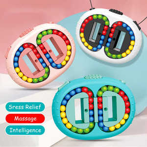 EE489 Double face decompressione palla rotante reversibile perline polpastrello fagioli <span class=keywords><strong>Cube</strong></span> giocattoli <span class=keywords><strong>Fidget</strong></span> cubi <span class=keywords><strong>Puzzle</strong></span> giocattoli