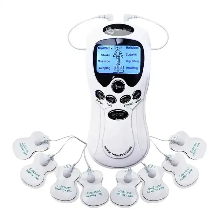 Tens massageador elétrico ems, 8 modelos tens de acupuntura, massagem corporal, terapia digital, massageador, estimulador muscular, eletroestimulador