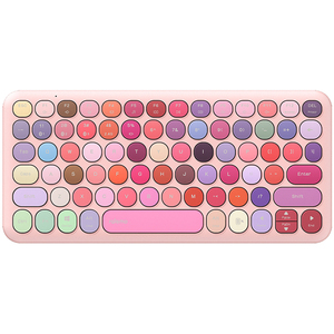 Rapoo Remolen Pre2 Mini 78Keys Round Mini Retro Woman Girl Wireless Bt Cute Colorful <strong>Keyboard</strong> Mobile Phone - Product Image 1