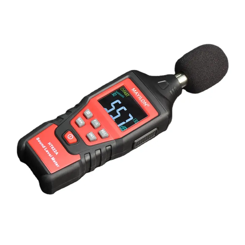 MAYILON-Instrumento de medición de ruido, registrador, Monitor de Decibel HT622A, herramienta de diagnóstico, 30 ~ 130db, medidor de nivel de sonido Digital