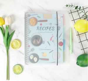 Custom PP Cover Recipes <strong>Notebook</strong> with Loose Leaf Ring Bound <strong>Cookbook</strong> Journal with Dividers and Sticker Recipes Planner - Product Image 1