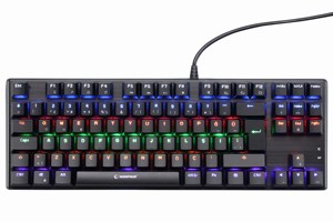 SK-608 คีย์บอร์ดเกมแบบมีสาย 87 คีย์ส่องสว่างคอมพิวเตอร์สํานักงานคีย์บอร์ด PC ภาษารัสเซียวัสดุ ABS สวิทช์สีแดง - Product Image 3