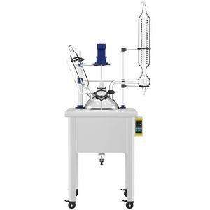 Singolo rivestito reattore di vetro singolo strato agitatore nel reattore di vetro bioreattore borosilicato prezzo
