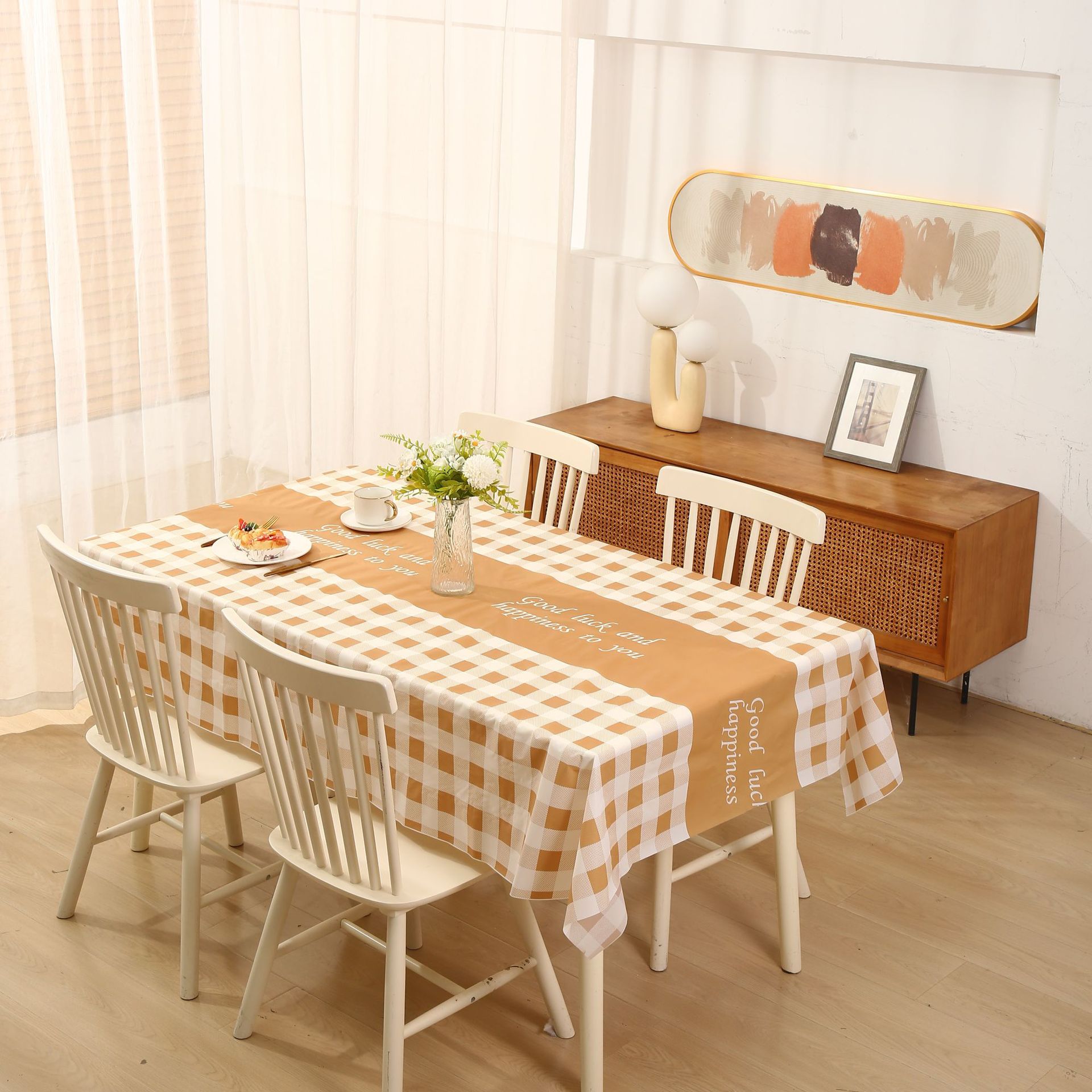Lucky Brown Tablecloth