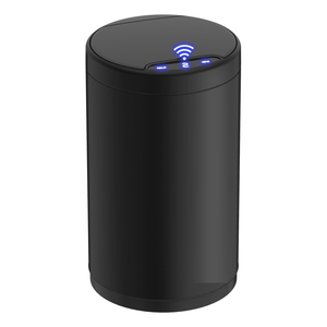 Cubo de basura inteligente con Sensor automático infrarrojo, redondo, de acero inoxidable, para oficina, 9L, 12L - Product Image 1