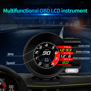 F8 tự động mét đa chức năng Head up Display HUD Đồng hồ tốc độ OBD2 đo cho xe ô tô với 6 khác nhau UI - Product Image 2