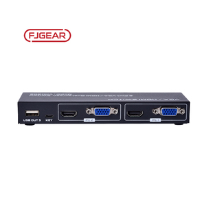 FJ-VHK202 Fjgear 2端口高清音频和视频Vga/Hdmi Kvm双屏切换器4K/30hz选择器Vga/Hdmi，带Kvm切换器 - Product Image 3