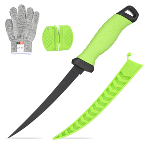 أعلى اليمين FK001 5 6 7 8 9 بوصة الفولاذ المقاوم للصدأ الصيد قطع سكين مع ABS مقبض الصيد Filleting سكين - Product Image 1