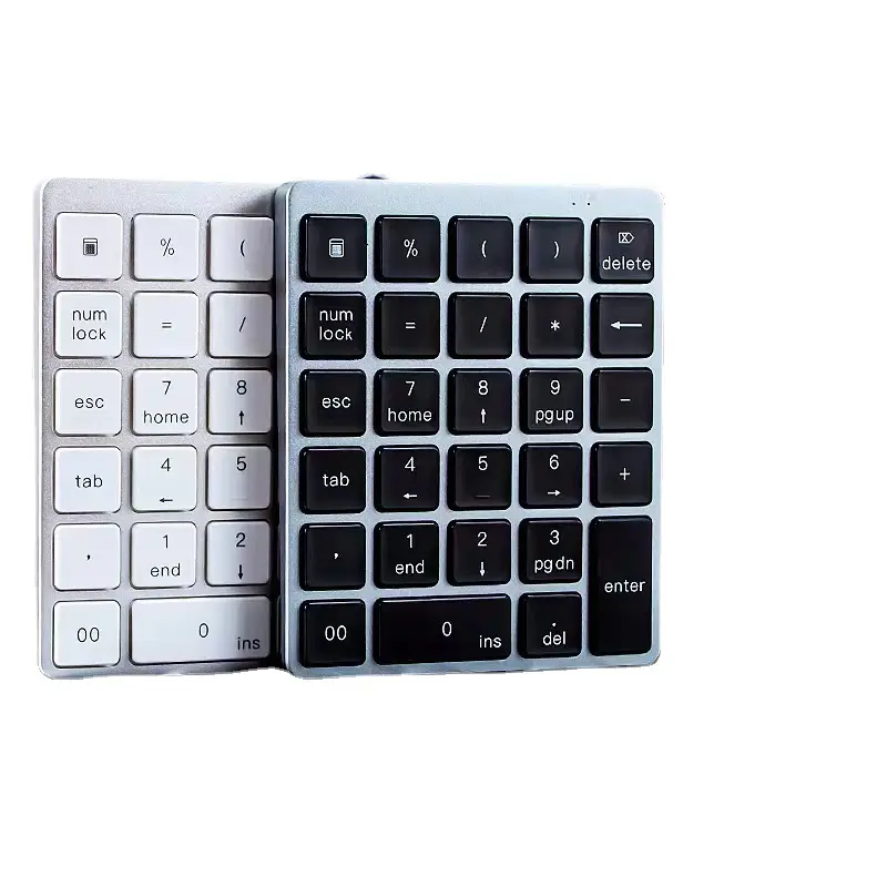 Numeric 28 Keys Thin Aluminum Alloy External Keyboard Charging Digital Keyboard Financial Arabic Keyboard Numeric Keypad