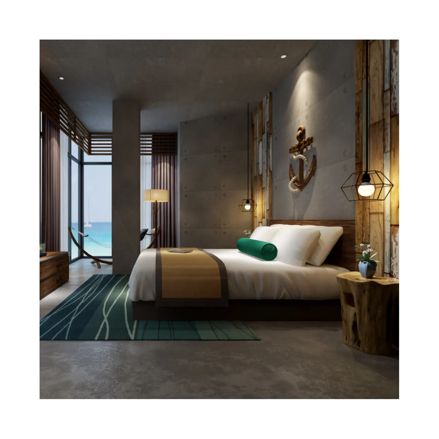 4 स्टार थोक कपड़े चमड़े के लकड़ी के लक्जरी होटल मानक बेडरूम रानी भंडारण फर्नीचर सेट