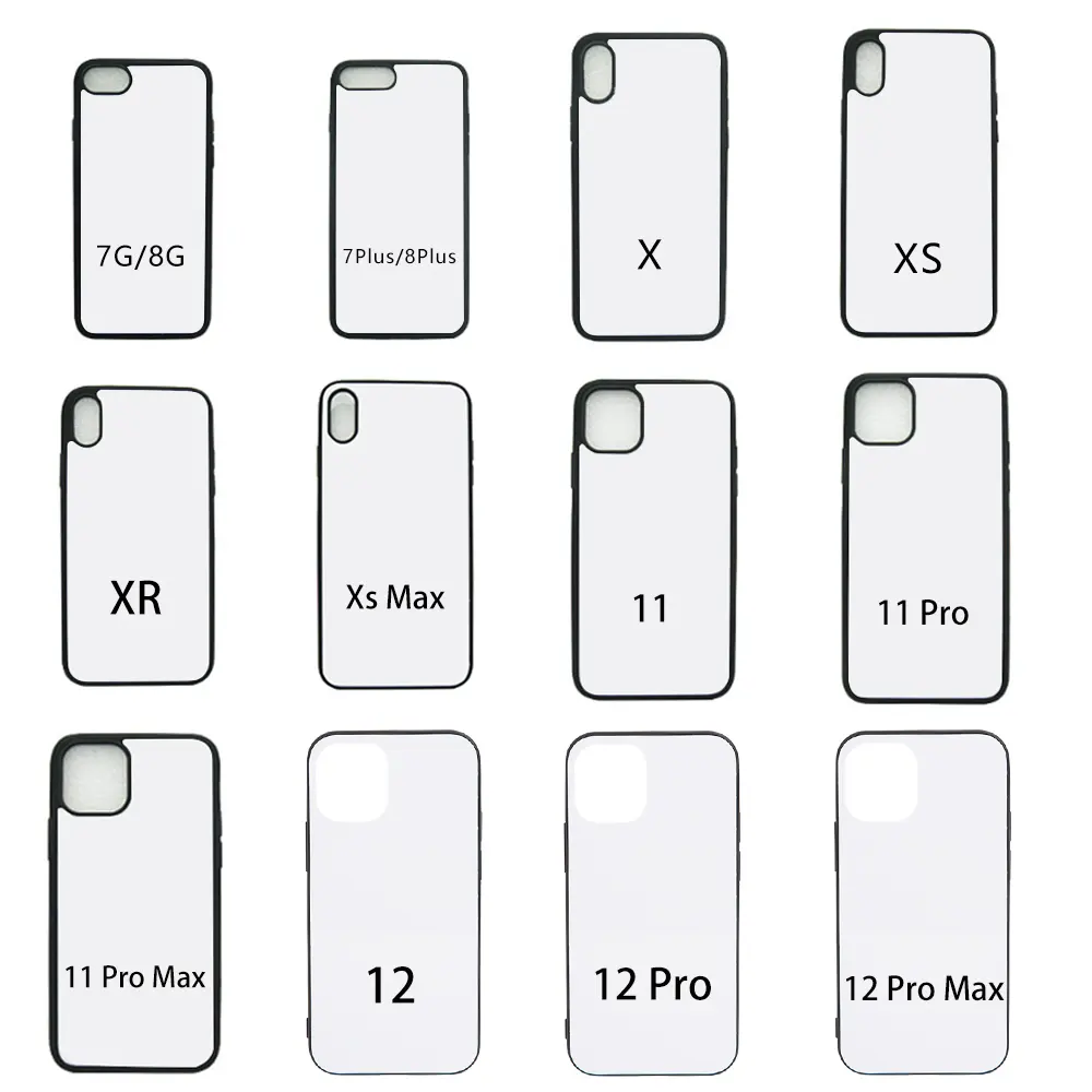 Casing Ponsel Samsung S21, Pelindung Sublimasi Kosong 2D Alur PC untuk Iphone 13 12 11 X