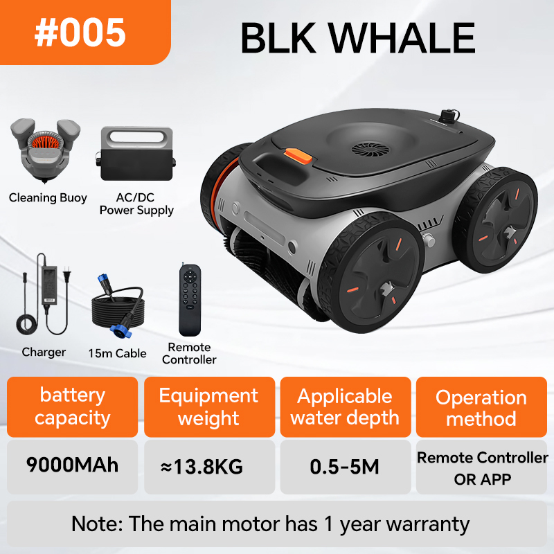 Black battery with 15m cable+Cleaning Buoy#005